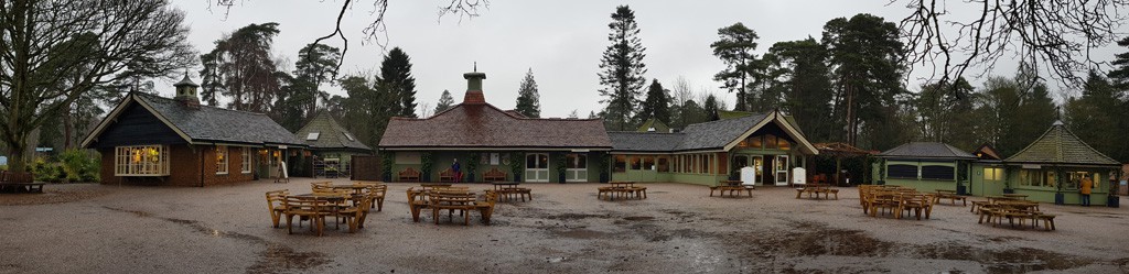 Maureen with coffee Sandringham. Click image for BIG